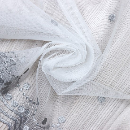 8124 V-2 Wholesale Lacy Tulle Curtain Fabrics Living Room and Bedroom Curtains 100% Polyester 6 Models