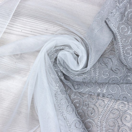 8130 V-3 Wholesale Lacy Tulle Curtain Fabrics Living Room and Bedroom Curtains 100% Polyester 3 Models