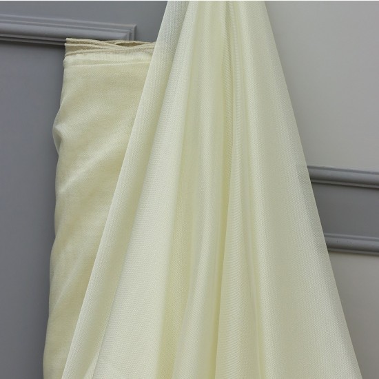 Buff  V-724 Wholesale Linen Tulle Curtain Fabrics Living Room and Bedroom Curtains 3 Models 100% Polyester