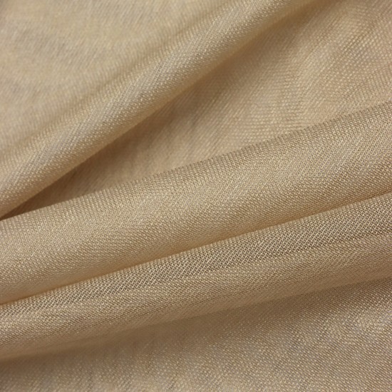 Buff  V-736 Wholesale Linen Tulle Curtain Fabrics Living Room and Bedroom Curtains 3 Models 100% Polyester