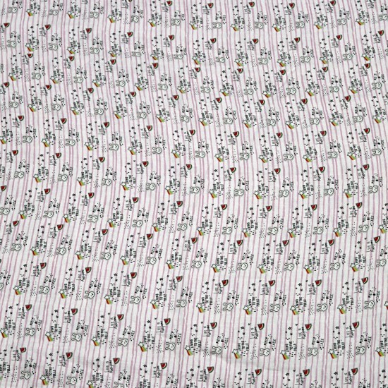 MD Baskı V-2 2 Layers Printed Baby, Kids Clothing Fabric 100% Cotton 3 Models