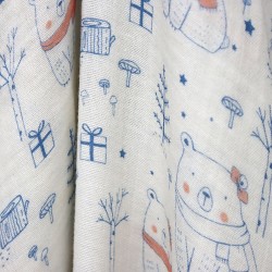 MD Baskı V-3 2 Layers Printed Baby, Kids Clothing Fabric 100% Cotton 3 Models