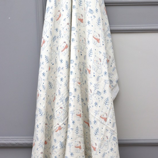 MD Baskı V-3 2 Layers Printed Baby, Kids Clothing Fabric 100% Cotton 3 Models