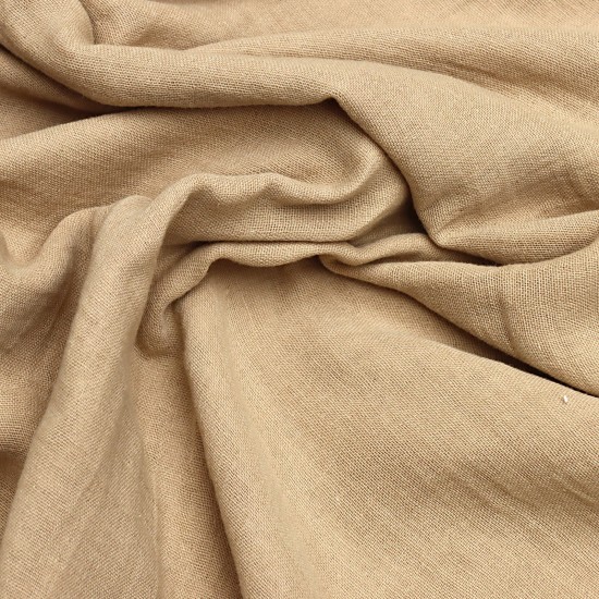 MD V-Koyu Bej 2 Layer Plain Baby, Kids Clothing Fabric 100% Cotton 34 Model