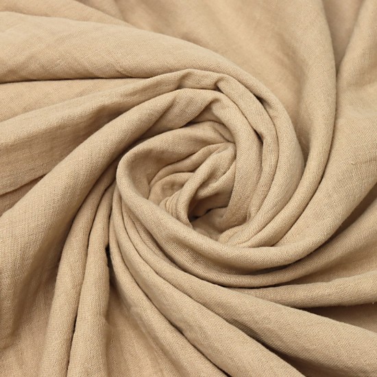 MD V-Koyu Bej 2 Layer Plain Baby, Kids Clothing Fabric 100% Cotton 34 Model