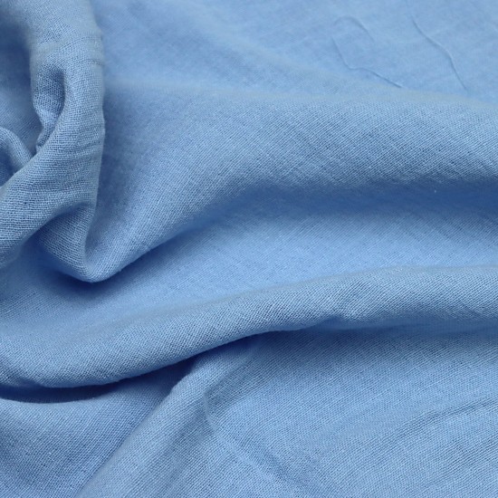 MD V-Koyu Mavi 2 Layer Plain Baby, Kids Clothing Fabric 100% Cotton 34 Model