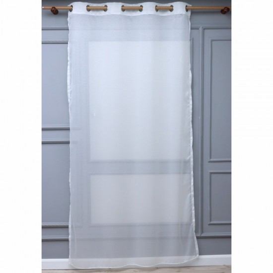 Jennifer 140x260 cm Wholesale Rustic Sewn Tulle Curtain Living and Bedroom Curtains 4 Models 100% Polyester