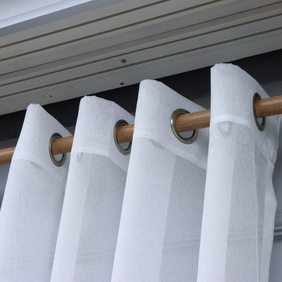 Jennifer 140x260 cm Wholesale Rustic Sewn Tulle Curtain Living and Bedroom Curtains 4 Models 100% Polyester