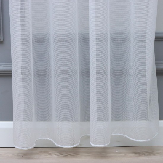 Jennifer 140x260 cm Wholesale Rustic Sewn Tulle Curtain Living and Bedroom Curtains 4 Models 100% Polyester