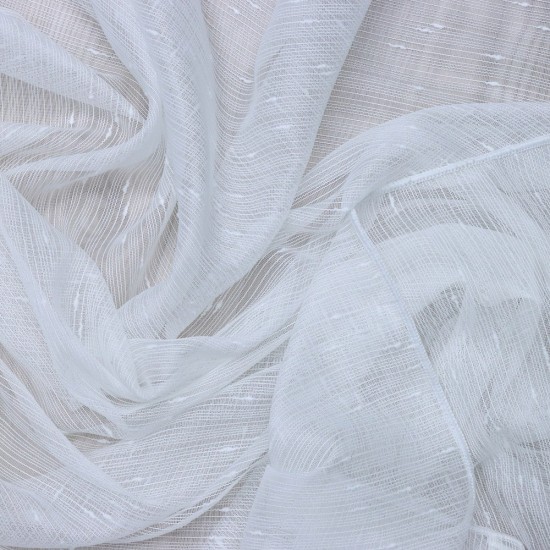 Betty 140x260 cm Wholesale Rustic Sewn Tulle Curtain Living and Bedroom Curtains 3 Models 100% Polyester