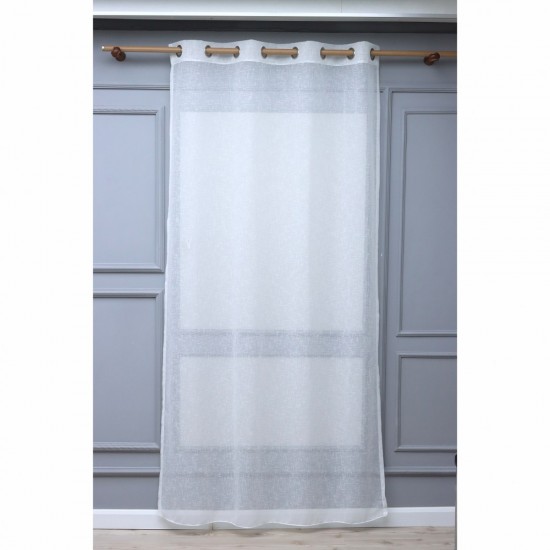 Mary 140x260 cm Wholesale Rustic Sewn Tulle Curtain Living and Bedroom Curtains 3 Models 100% Polyester