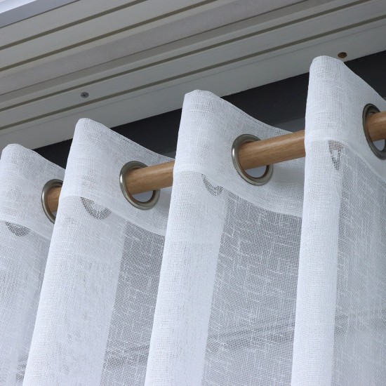 Mary 140x260 cm Wholesale Rustic Sewn Tulle Curtain Living and Bedroom Curtains 3 Models 100% Polyester