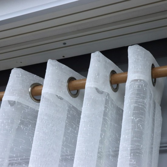 Patricia 140x260 cm Wholesale Rustic Sewn Tulle Curtain Living and Bedroom Curtains 3 Models 100% Polyester