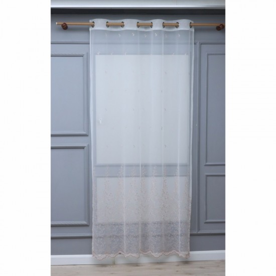 8120 140x260 cm Wholesale Rustic Sewn Tulle Curtain Living and Bedroom Curtains 6 Models 100% Polyester