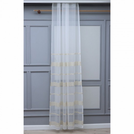 8128 140x260 cm Wholesale Tulle Curtain Living and Bedroom Curtains 3 Models 100% Polyester