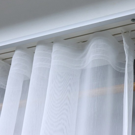8128 140x260 cm Wholesale Tulle Curtain Living and Bedroom Curtains 3 Models 100% Polyester