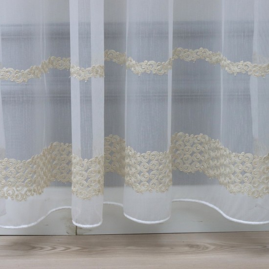 8128 140x260 cm Wholesale Tulle Curtain Living and Bedroom Curtains 3 Models 100% Polyester