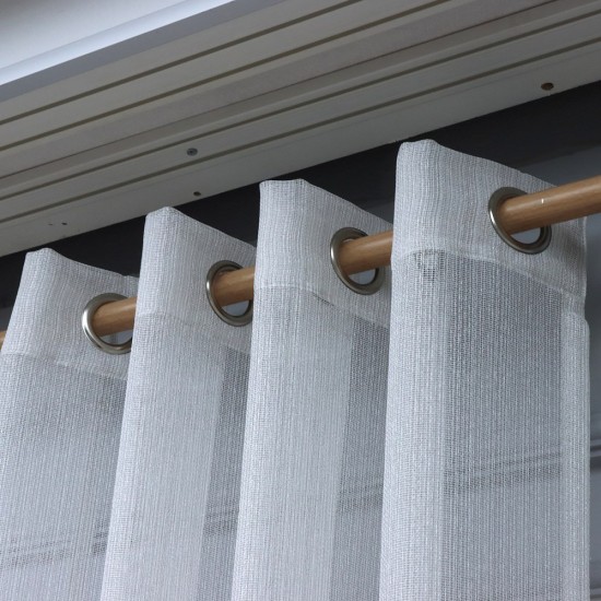 Brian 140x260 cm Wholesale Rustic Sewn Tulle Curtain Living and Bedroom Curtains 4 Models 100% Polyester