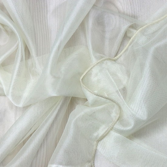 Buff 140x260 cm Wholesale Rustic Sewn Tulle Curtain Living and Bedroom Curtains 3 Models 100% Polyester