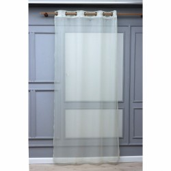 Buff 140x260 cm Wholesale Rustic Sewn Tulle Curtain Living and Bedroom Curtains 3 Models 100% Polyester