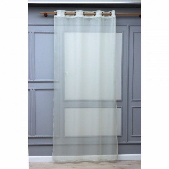 Buff 140x260 cm Wholesale Rustic Sewn Tulle Curtain Living and Bedroom Curtains 3 Models 100% Polyester