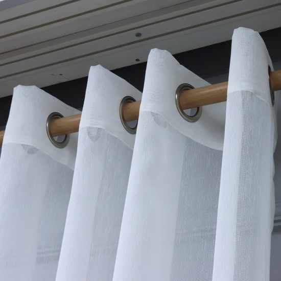 Cameron 140x260 cm Wholesale Rustic Sewn Tulle Curtain Living and Bedroom Curtains 2 Models 100% Polyester