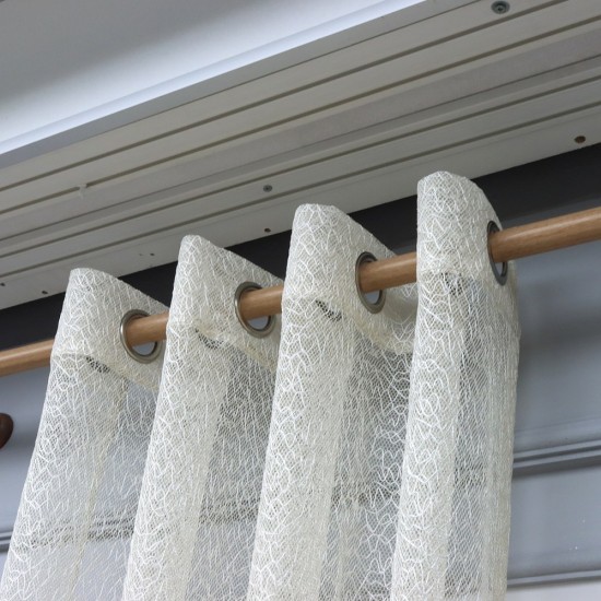 Çınar 140x260 cm Wholesale Rustic Sewn Tulle Curtain Living and Bedroom Curtains 2 Models 100% Polyester