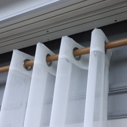 Damon 140x260 cm Wholesale Rustic Sewn Tulle Curtain Living and Bedroom Curtains 3 Models 100% Polyester