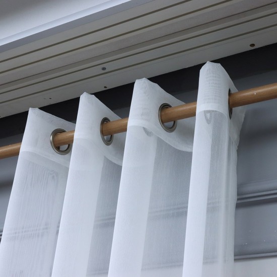 Damon 140x260 cm Wholesale Rustic Sewn Tulle Curtain Living and Bedroom Curtains 3 Models 100% Polyester