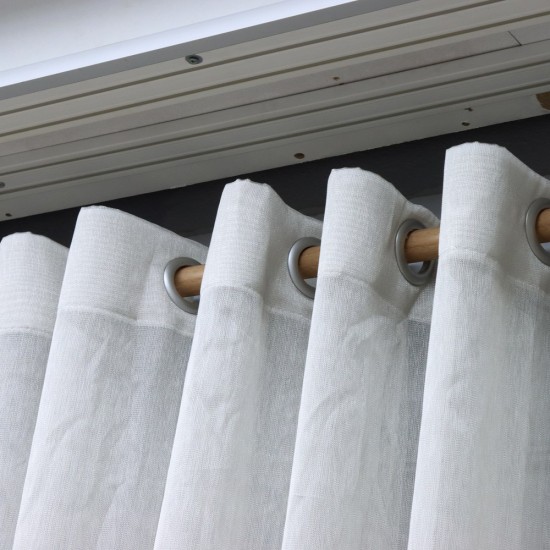 Darwin 140x260 cm Wholesale Rustic Sewn Tulle Curtain Living and Bedroom Curtains 7 Models 100% Polyester