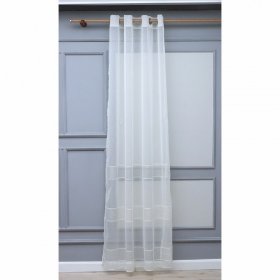 Dekoryum 140x260 cm Wholesale Rustic Sewn Tulle Curtain Living and Bedroom Curtains 3 Models 100% Polyester