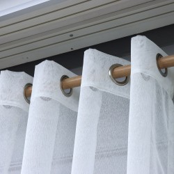 Dekoryum 140x260 cm Wholesale Rustic Sewn Tulle Curtain Living and Bedroom Curtains 3 Models 100% Polyester