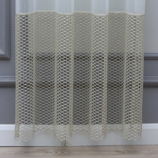 Desmond 140x260 cm Wholesale Rustic Sewn Tulle Curtain Living and Bedroom Curtains 3 Models 100% Polyester