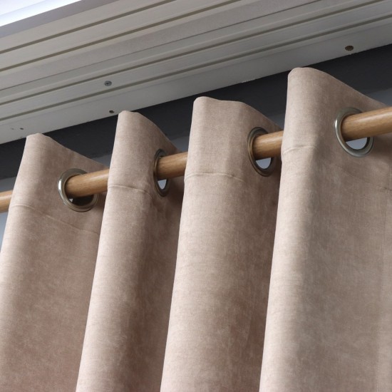 Felix 140x260 cm Wholesale Rustic Sewn Background Curtain Living and Bedroom Curtains 55 Models 100% Polyester