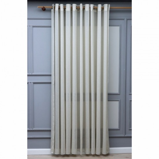 Folded 140x260 cm Wholesale Rustic Sewn Tulle Curtain Living and Bedroom Curtains 6 Models 100% Polyester