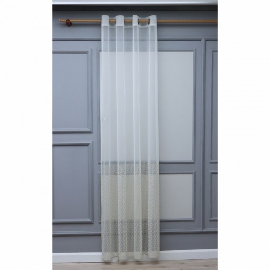 Fringe 140x260 cm Wholesale Rustic Sewn Tulle Curtain Living and Bedroom Curtains 3 Models 100% Polyester