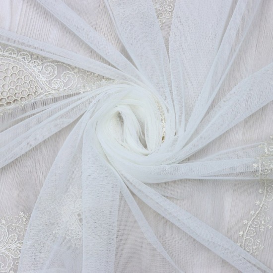 Hanabi 140x260 cm Wholesale Rustic Sewn Tulle Curtain Living and Bedroom Curtains 3 Models 100% Polyester