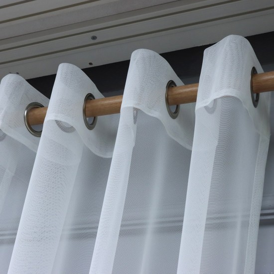 Hanabi 140x260 cm Wholesale Rustic Sewn Tulle Curtain Living and Bedroom Curtains 3 Models 100% Polyester