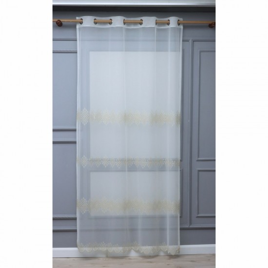 Hilda 140x260 cm Wholesale Rustic Sewn Tulle Curtain Living and Bedroom Curtains 3 Models 100% Polyester