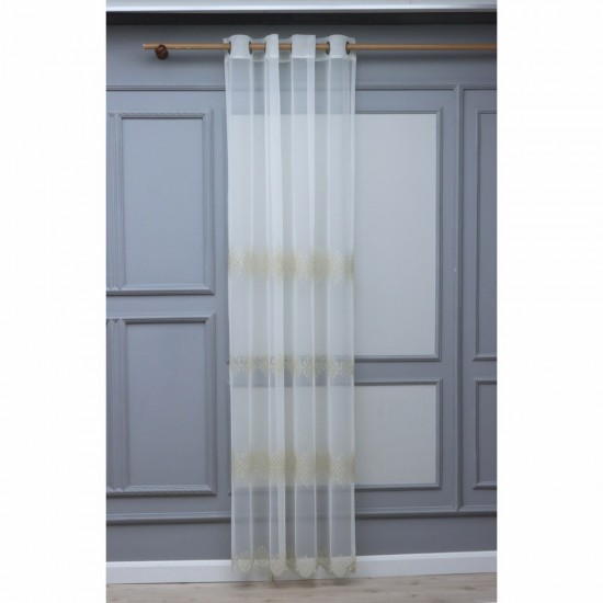 Hilda 140x260 cm Wholesale Rustic Sewn Tulle Curtain Living and Bedroom Curtains 3 Models 100% Polyester