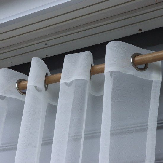 Hilda 140x260 cm Wholesale Rustic Sewn Tulle Curtain Living and Bedroom Curtains 3 Models 100% Polyester