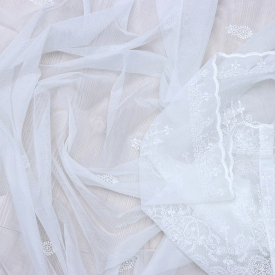 Hylos 140x260 cm Wholesale Tulle Curtain Living and Bedroom Curtains 3 Models 100% Polyester