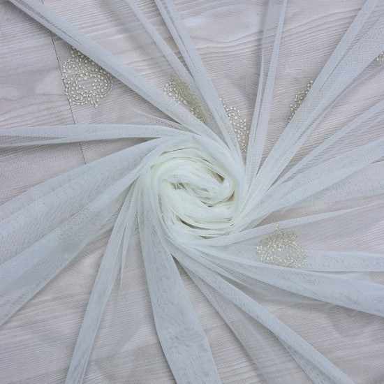 Jawhead 140x260 cm Wholesale Rustic Sewn Tulle Curtain Living and Bedroom Curtains 3 Models 100% Polyester