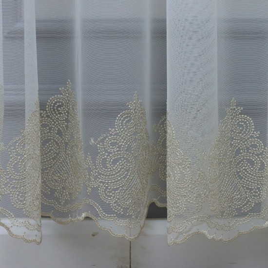 Jawhead 140x260 cm Wholesale Rustic Sewn Tulle Curtain Living and Bedroom Curtains 3 Models 100% Polyester