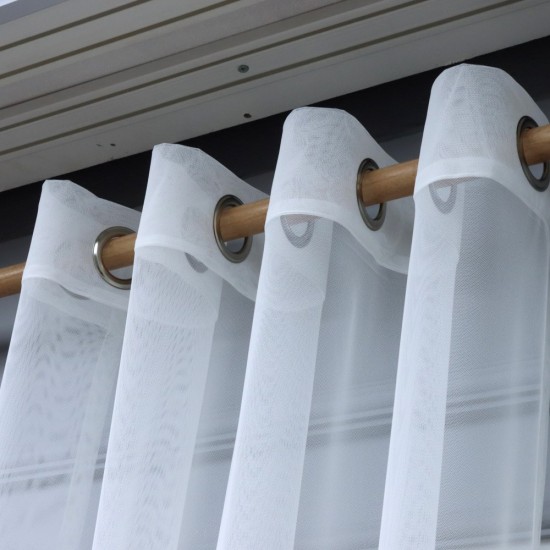 Karina 140x260 cm Wholesale Rustic Sewn Tulle Curtain Living and Bedroom Curtains 3 Models 100% Polyester