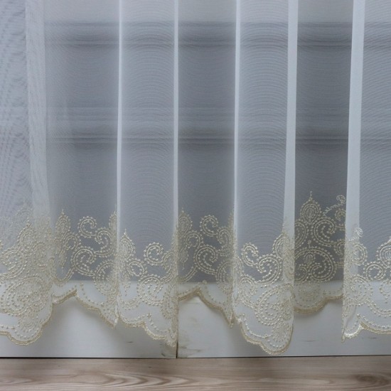 Karina 140x260 cm Wholesale Rustic Sewn Tulle Curtain Living and Bedroom Curtains 3 Models 100% Polyester