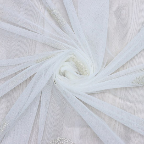 Lancelot 140x260 cm Wholesale Rustic Sewn Tulle Curtain Living and Bedroom Curtains 3 Models 100% Polyester