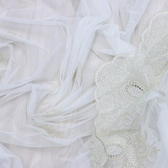 Lancelot 140x260 cm Wholesale Rustic Sewn Tulle Curtain Living and Bedroom Curtains 3 Models 100% Polyester