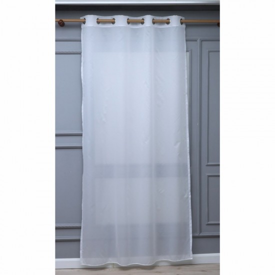 Lilac 140x260 cm Wholesale Rustic Sewn Tulle Curtain Living and Bedroom Curtains 2 Models 100% Polyester