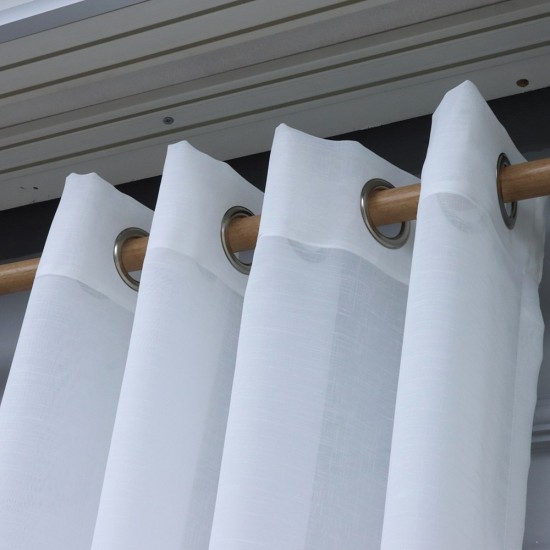 Linen 140x260 cm Wholesale Rustic Sewn Tulle Curtain Living and Bedroom Curtains 3 Models 100% Polyester